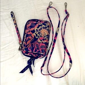 Vera Bradley wristlet and lanyard